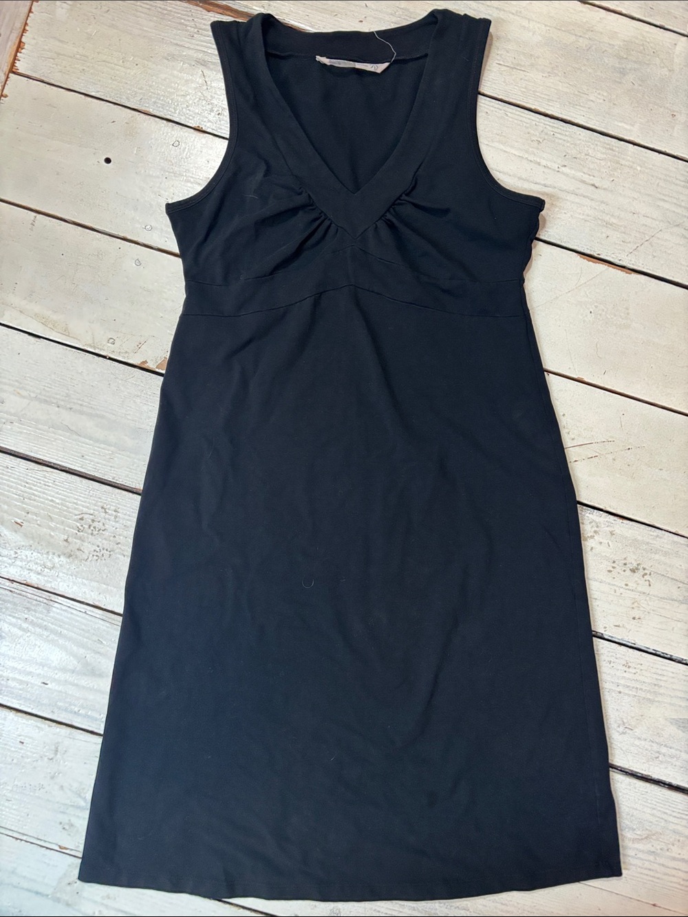 Athleta Black MEDIUM TALL V-Neck Midi Dress